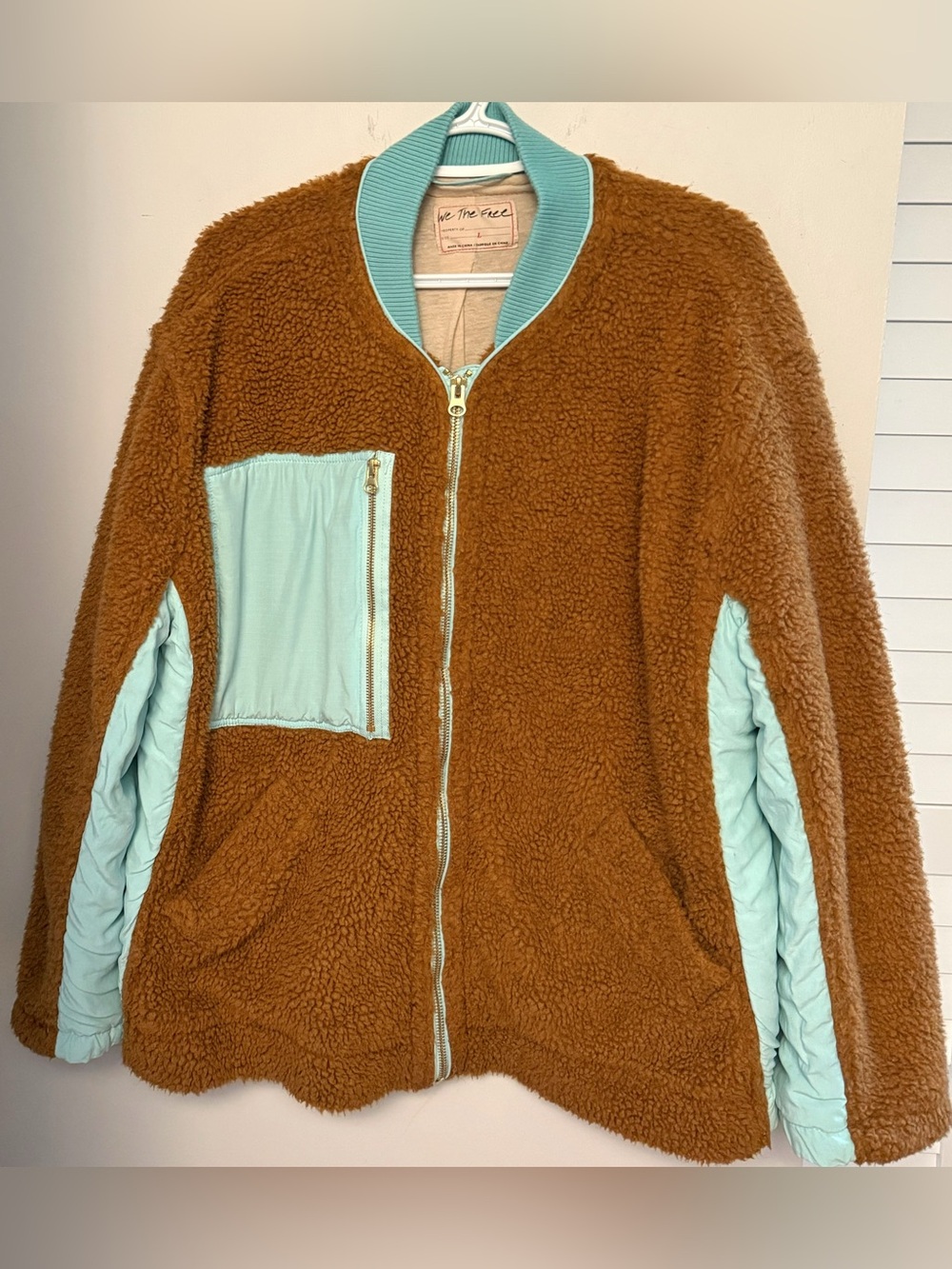 Free People We The Free Rivington Sherpa Jacket L